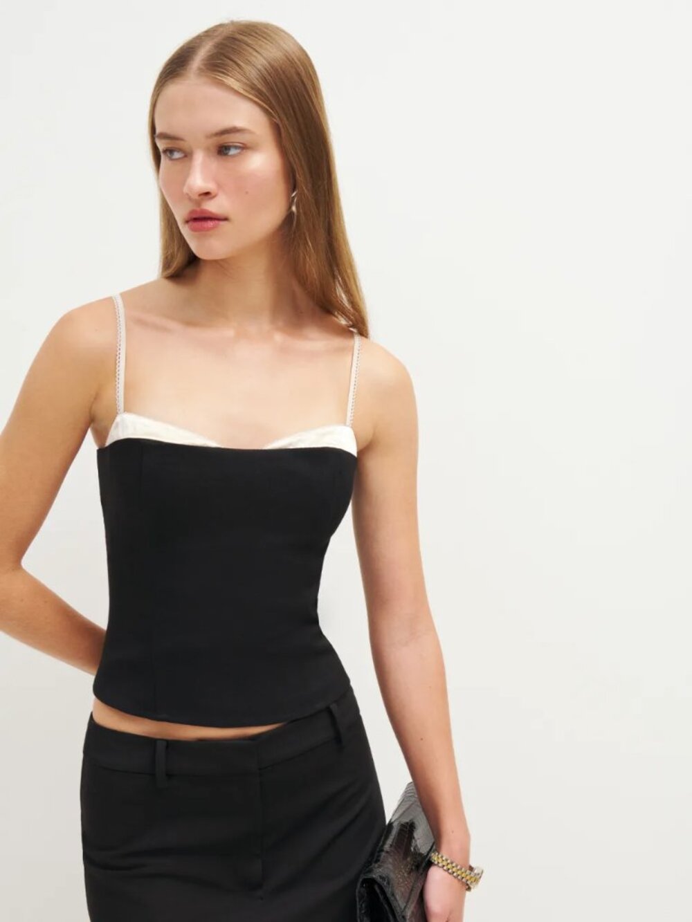 Reformation Melanie Top Black - Size 4